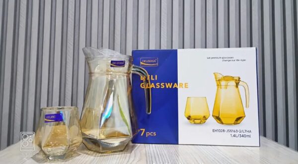 Water set brown glass