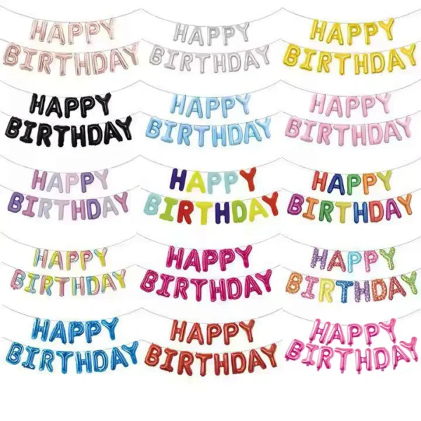 Happy birthday foil banner